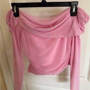 Pink Off-Shoulder Top